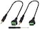 zdyCGTime 3.5mm Screw Terminal Block Cable 3.5mm (1/8inch) Stereo Audio Male to 3 Pin/Way Female Bolt Screw AV Headphone Type Adapter Cable&iuml;&frac14;&circ;30CM/2Packs)(3Pole/M)