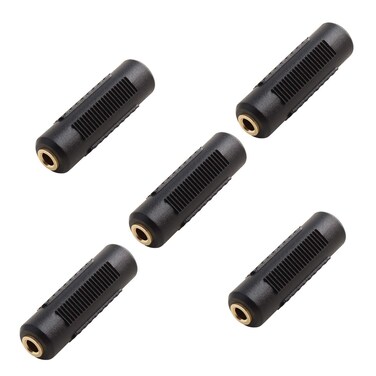SAISN 3.5mm Stereo Jack to 3.5mm Stereo Jack Adapter Connectors Stereo Coupler Female to Female Gold Plated (Pack of 5)