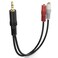 3.5mm Stereo to Dual Mono Cable, 6inch 1/8" TRS Male to 2 TS Mono Female Adapter Gold-Plated Connector Audio Y Splitter Cord for Headphone, Speaker