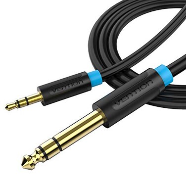 Vention 1/8" to 1/4" Male to Male Stereo Cable 3.5mm TRS to 6.35mm Audio Cable Guitar to Aux Male Cord for Cellphone, Amplifiers, Guitar, Laptop, Home Theater Devices, Speaker (3M/10ft)