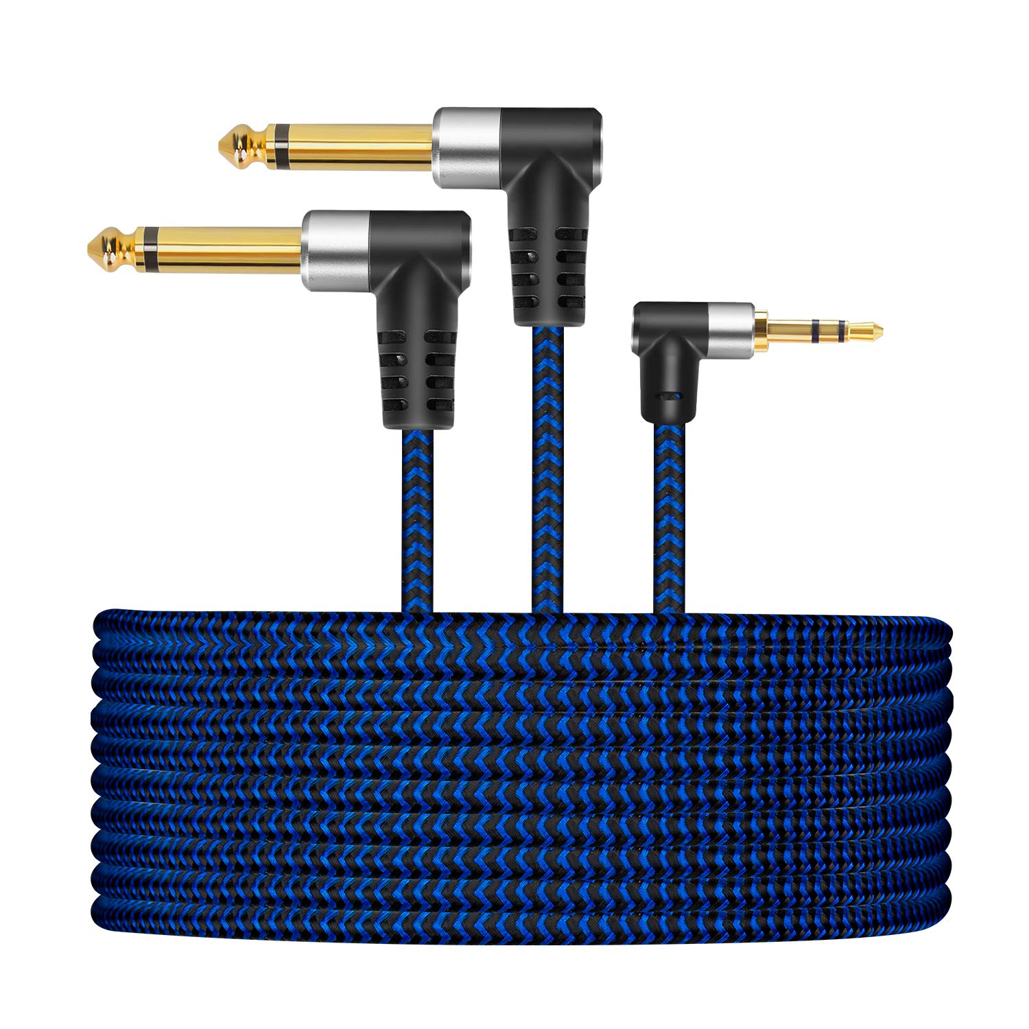 ldkcok Ldkcok Trs To Dual Ts y-cable 3.5 MM 3 FT