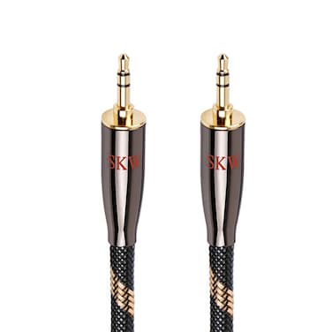 SKW Audiophiles AUX Cable 3.5mm Male to Male with OD 6.8mm Stereo Audio Cable (3.2ft/1M,Nylon)
