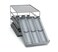 Lipper International Alloy Steel Three-Tier Tilt Down Kitchen and Cooking Spice Drawer, Silver/Gray, 8.75"D x 10.5"W x 8.75"H