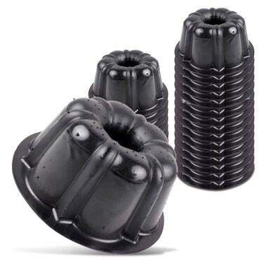 O&acirc;&euro;&trade;Creme Bakeable Plastic Mini Flan Molds Pan - Baking Pan With Non-Stick Silicone - Reusable Non-Stick baking Mini Flan Molds For Baking and Much More - 25 QTY Pack