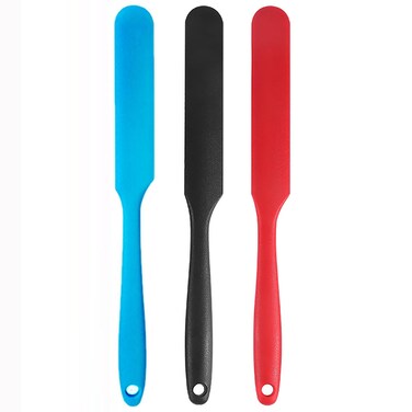 Jar Spatula,Sourdough Spatula with Long Handle,Silicone Skinny Spatula Scraper for Jars (3 Pcs) (3)