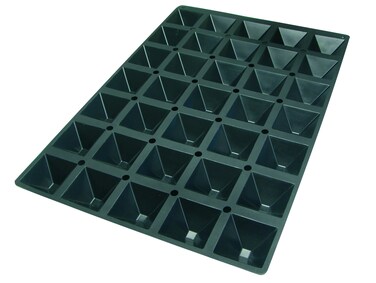 Lekue Professional Baking 35 Cavities Pyramid Mold, 23.6" x 15.7", Black