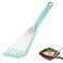 Stainless Steel Fish Spatula with Silicone Edge - 13 inch Fish Spatula for Nonstick Cookware, Heat-Resistant Fish Turner Spatula for Cooking Fish Eggs Steak Pancakes Frying Turning Foods (Blue)