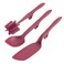 Rachael Ray Tools and Gadgets Lazy Crush &amp; Chop, Flexi Turner, and Scraping Spoon Set / Cooking Utensils - 3 Piece, Burgundy Red