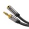 KabelDirekt &acirc;&euro;&ldquo; 3ft &acirc;&euro;&ldquo; Headphone Extension Lead Cable, 3.5mm connectors (aux Audio Cable, Male Jack Plug/Female Jack, Practically Unbreakable Metal casing, Perfect for Headphones, Black)