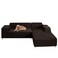 WOMACO L Shape Sofa Covers Sectional Sofa Cover 2 pcs Stretch Sofa Slipcovers for L-Shape Couch (L-Shape 3+3 Seats, Coffee)