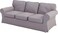 Sofa Covers Custom Made Compatible for IKEA Ektorp 3 Seat Sofa Slipcovers (Polyester Flax Light Gray, Ektorp Sofa)