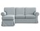 MASTERS OF COVERS Ektorp Loveseat (2 Seat) with Chaise Lounge Cover Replacement Cutomoized for IKEA Ektorp Sectional 3 Seat Sofa Slipcover Replacement-Smoke Grey
