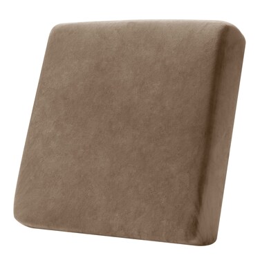 SUBRTEX Sofa Cushion Covers Velvet Couch Cushion Covers Furniture Protector Soft Stretch Sofa Seat Covers Cushion Slipcovers for Pets (Small, Taupe)