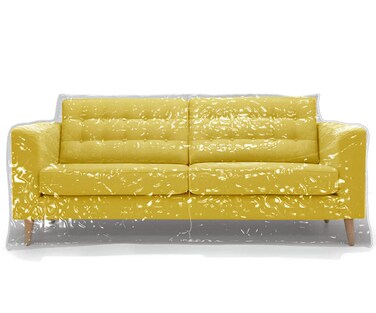 TRIDOK Plastic Sofa Cover Protector 96" W x 40" D x 42" RH x 18" FH Waterproof Clear Plastic Cover for Couch Anti Cat Dog Scratching Easy Storage and Moving Plastic Couch Cover(Sofa-1 Pack)