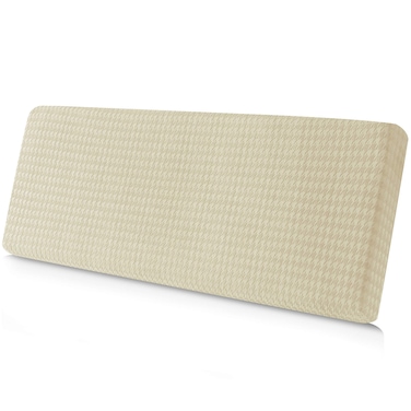 CHUN YI Stretch Houndstooth Couch Cushion Cover Suitable for Armchair Loveseat Sofa, Cushion Seat Slipcover with Spandex Swallow Gird Universal Fabric(Medium,Ivory White)