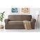 Zenna Home, Chocolate Furniture Cover: Stretch Plush 1-Piece Sofa Slipcover, Brown