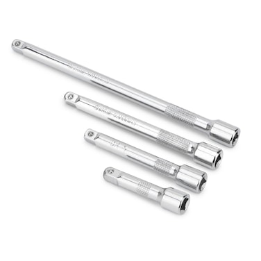 Rongon 4-Pieces Drive Socket Extensions Set Drive Socket Quarter Inch Extension Bar Sets 2" / 50mm, 3" / 75mm, 4" / 100mm, 6" / 150mm CR-V Durable Material