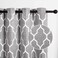 StangH Moroccan Blackout Curtains - Grey Printed Kitchen Window Drapes Light Blocking Modern Home Decoration Heat Resistant Curtain Panels for Bedroom/Office, W52 x L63, 2 Panels