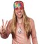 Hippie Wig Costume with Tie Dye Bandana 60s 70s Hippy Woodstock Festival Gear