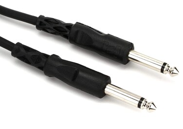 Hosa CPP-110 1/4" TS to 1/4" TS Unbalanced Interconnect Cable, 10 Feet