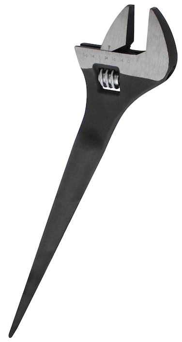 Drixet Spud Wrench 15 inch - Heavy Duty Adjustable Construction Spud Wrench for Up to 1.75&acirc;&euro; Nuts and Bolts - Iron Workers Tapered Socket Wrench Great for Plumbers