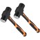 JOIKIT 2 PCS 4lb Sledge Hammer, 14.5 Inch Drilling/Crack Hammer with Forged Steel Head and Shock Reduction Grip, Solid Construction for Demolition Work