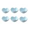 XIGUI Japanese Style Soy Sauce Dishes set of 6, Cherry Blossom Porcelain Sauce Dish Seasoning Dish Sushi Soy Dipping Bowl Dessert Bowl Appetizer Plates Serving Dish for Kitchen Home (Blue)