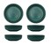 Colias Wing 3.5 Inch Simple Style Single Color Pattern Stylish Design Multipurpose Porcelain Side Dish Bowl Seasoning Dishes Soy Dipping Sauce Dishes-Set of 6-Green