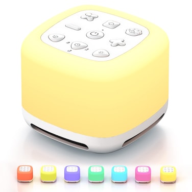 White Noise Machine for Sleeping Baby Kids &acirc;&euro;&ldquo; Portable Sound Machine with Night Light, USB Rechargeable, 40 Soothing Noises, Auto-Off Timer, Sleep Machine for Adults Babies Lullaby Travel Home (SA16)