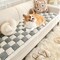 Triflice Fluffy Plaid Couch Cover for Pets Large Cream-Coloured Fuzzy Plaid Square Pet Mat Bed Couch Cover Protector Plaid Sofa Pad Bay Window Cushion Bedside Carpet (Blue, 27.6 * 59in)