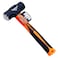 WEDO 2lb Sledge Hammer with Fiberglass Handle, Club Hammer, Drilling Hammer, Crack Hammer, High Carbon Steel Hammer, Length 258mm,Shock Resistant, Non-Slip Handle, Die-forged, Strong Torque