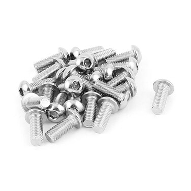 uxcell M8 x 20mm Stainless Steel Button Head Socket Cap Screws 25 Pcs