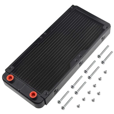 BXQINLENX 18 Pipe Aluminum Heat Exchanger Radiator for PC CPU CO2 Laser Water Cool System Computer 240mm(B)