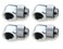 BXQINLENX Nickel-Plated Brass Silver Chrome G 1/4" Male to Female 90&Acirc;&deg; Rotary Enhance Multi-Link Adapter Fitting for Computer Water Cooling System(4 PCS)