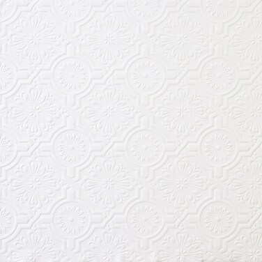 Brewster 148-32817 Victorian Tin Ceiling Paintable Wallpaper, White