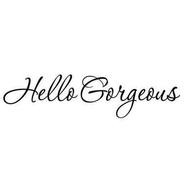 Hello Gorgeous Wall Decal Inspirational Quotes Mirror Sticker VWAQ 22" W x 6" H Matte Black