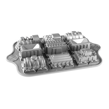 Nordic Ware Train Cake Pan, 5 Cup, Silver