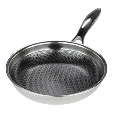 Black Cube Quick Release Cookware Fry Pan - 12.5-Inch - Frying Pans Nonstick - Stainless Steel Frying Pan - Induction Pan - Hybrid Frying Pan - Stainless Steel Pan - Stainless Steel Cookware