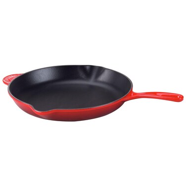 Le Creuset Enameled Cast-Iron 11-3/4-Inch Skillet with Iron Handle, Cherry