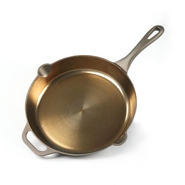 HAWOK 12 Inch Smooth Pre-Seasoned Round Cast Iron Skillet