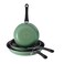 Tramontina 3 Pk Porcelain Enamel Fry Pans - Sage