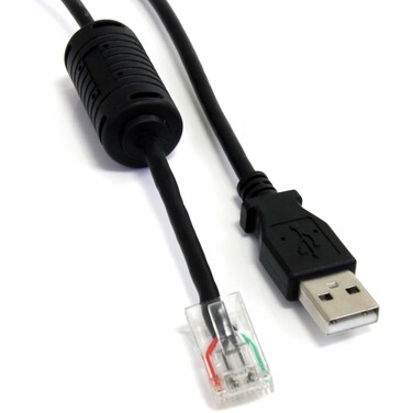 StarTech.com 6 ft Smart UPS Replacement USB Cable AP9827 - USB cable - USB (M) to RJ-45 (10 pin) (M) - 6 ft - black - USBUPS06