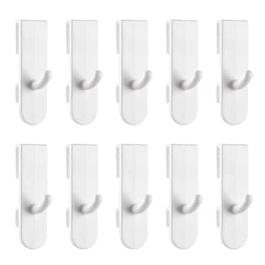 WhaGaay Gridwall Hooks ,10 Pcs Grid Hooks,Gridwall Hooks Hanger, Retail Panel Hooks,Utility Hook,Shelf Hook,Slatwall Hangers,Panels Display Racks for Hanging Clothes Keys Umbrellas Hats, White