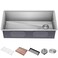KRAUS Kore 36-Inch Undermount Workstation 16 Gauge Single Bowl Stainless Steel Kitchen Sink with Accessories, KWU110-36