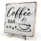 Coffee Bar Decor Sign, Coffee Bar Accessories, Funny Coffee Bar Desk Decor, Rustic Wooden Plaque Coffee Sign Farmhouse Coffee Bar Accessories For Coffee Station, Shelf Decor