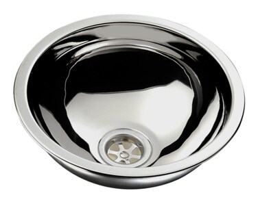Ambassador Marine Half Sphere Stainless Steel Brushed Finish Sink, 9 1/2-Inch Wide x 4 3/4-Inch Deep