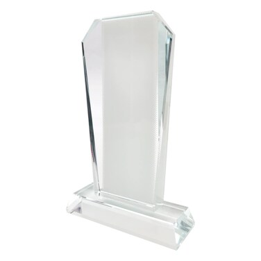 Ismosm Sublimation Blanks Products Crystal Plaque Blank Tabletop Decor Decorative Signs Award Plaque Custom Photo Picture Frame DIY Gifts with Gift Box (Blank - Award)