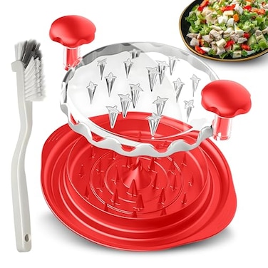 KFT Chicken Shredder, Professional Chicken Breast Shredder Tool Twist, Transparent Lid, Ergonomic Handle, Meat Shredder, Dishwasher Safe, Non-slip Design, Heat Resistant, Bpa Free