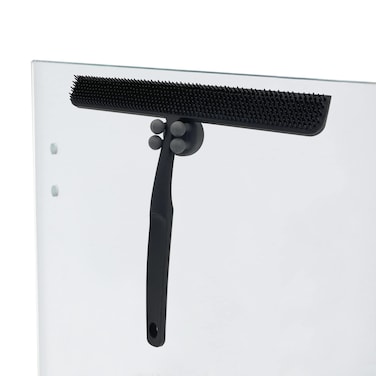 NiuZi-cao Shower Squeegee , with Tainless-Steel Core Silicone Hooks Self Adhesive Holder , All-Purpose Silicone Squeegee 001 001