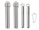 FAYALA 4 Packs 2 Size Aluminum Waterproof Pocket Toothpick - Keychain Metal Container with Hook